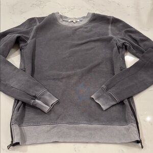 Cotton Citizen Crewneck Sweater Side-zip in Slate Gray Size Small- Worn 1x